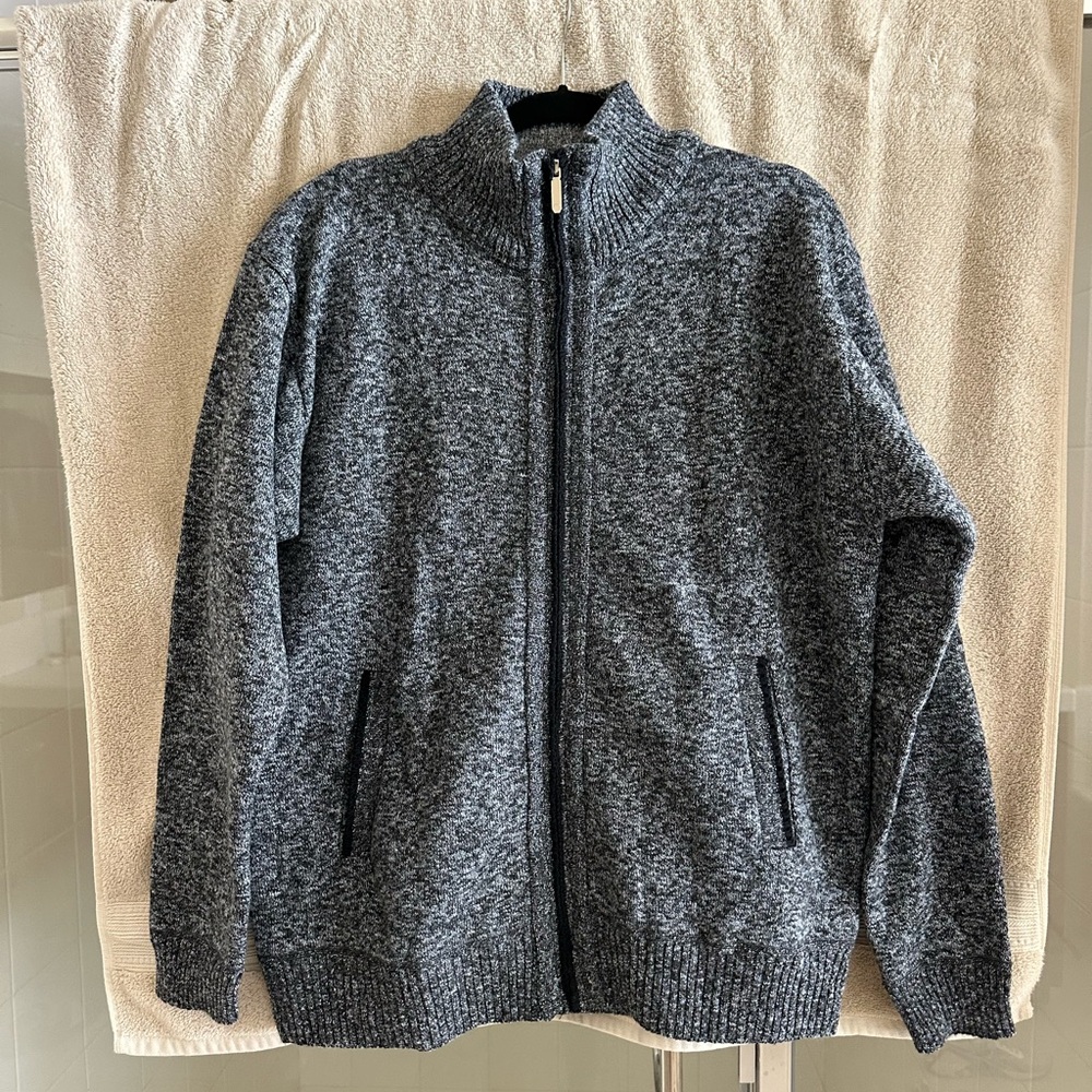 Gray Zip-Up Sweater - Picture 3 of 4